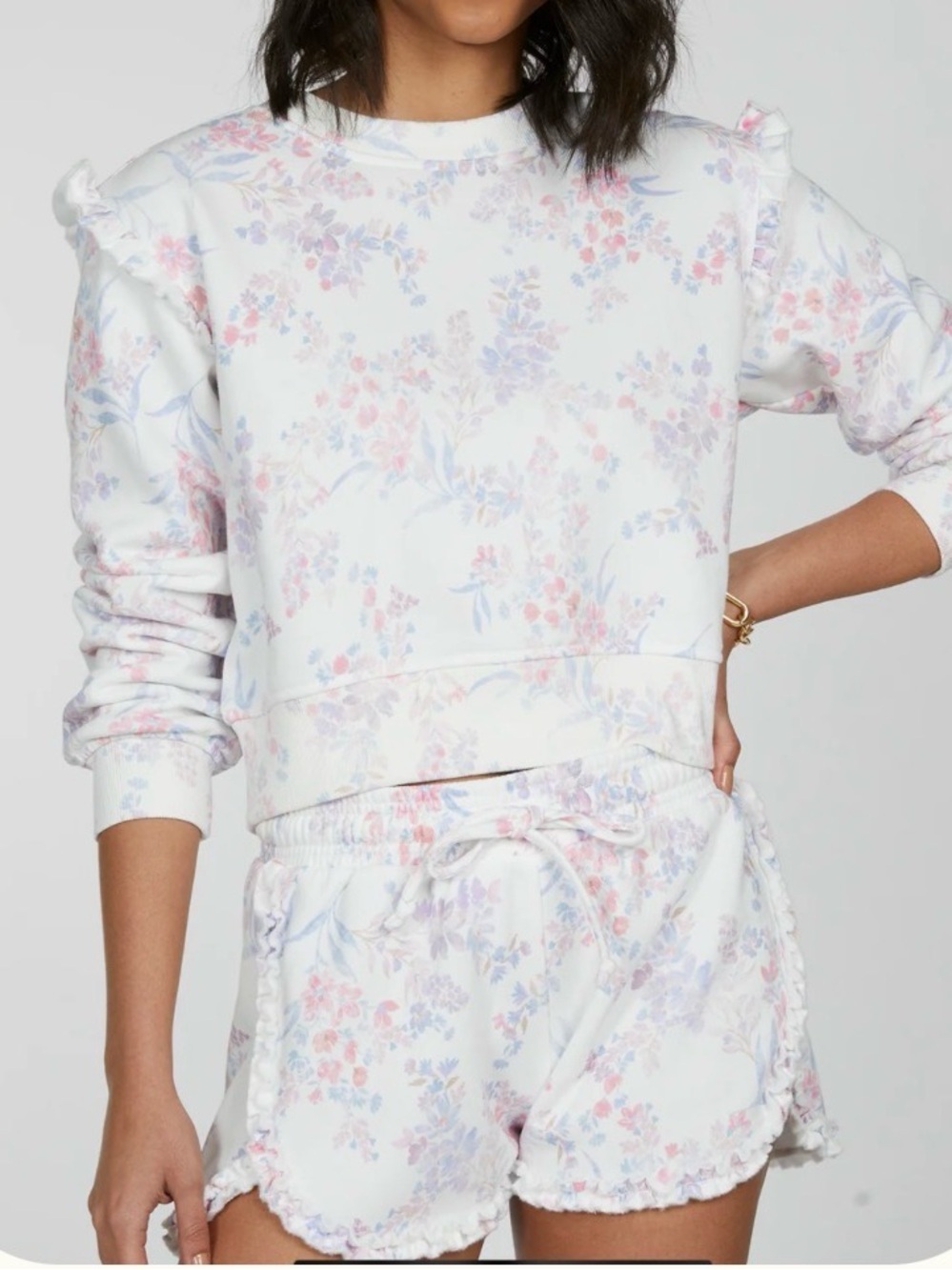 Generation Love Zoe Floral Ruffle Sweatshirt